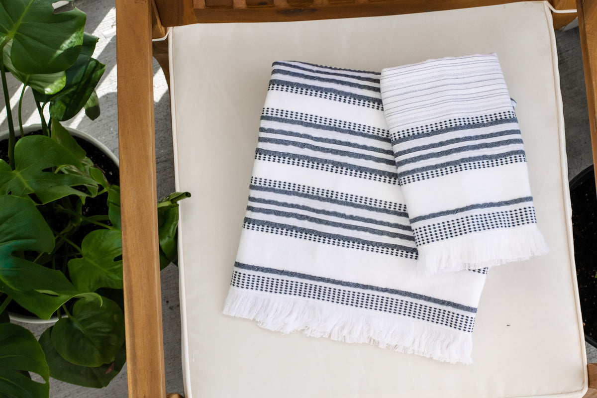 Nadine 100% Cotton Terry-Sided Bath Towel – The Refuge Collective