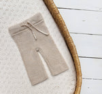 Load image into Gallery viewer, OLIVE &amp; CRADLE - Baby Knit Avery PANTS Cotton Newborn Infant straight Leg: Beige / NB
