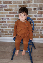 Load image into Gallery viewer, OLIVE &amp; CRADLE - Noah Cotton Knit 2pc Shirt and pants Baby Outfit Set: Light Juniper / NB (6-9lbs)
