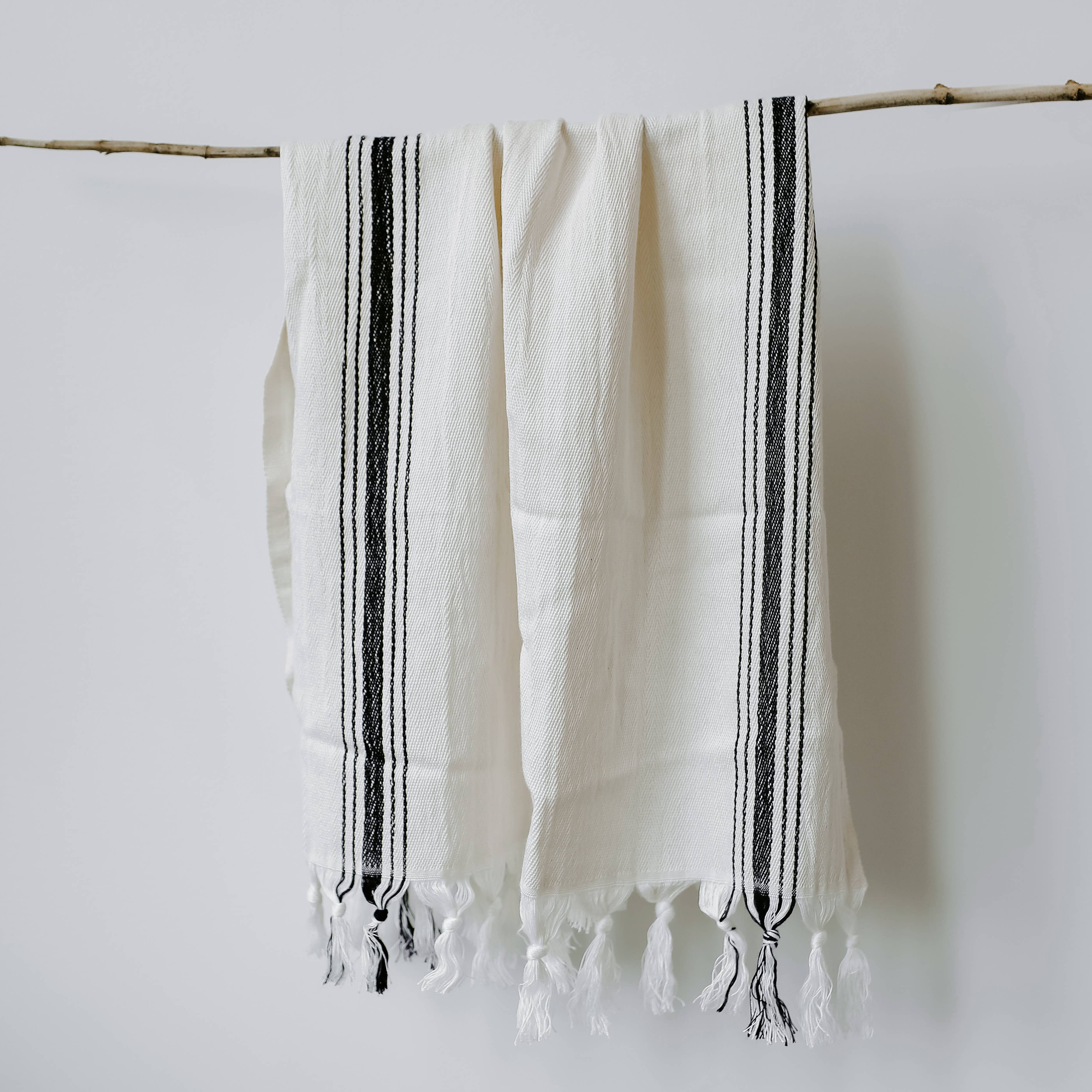Sydney Turkish Cotton + Bamboo Hand Towel - Five Stripe