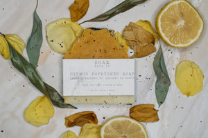 Handcrafted Citrus Poppyseed Olive Oil Soap