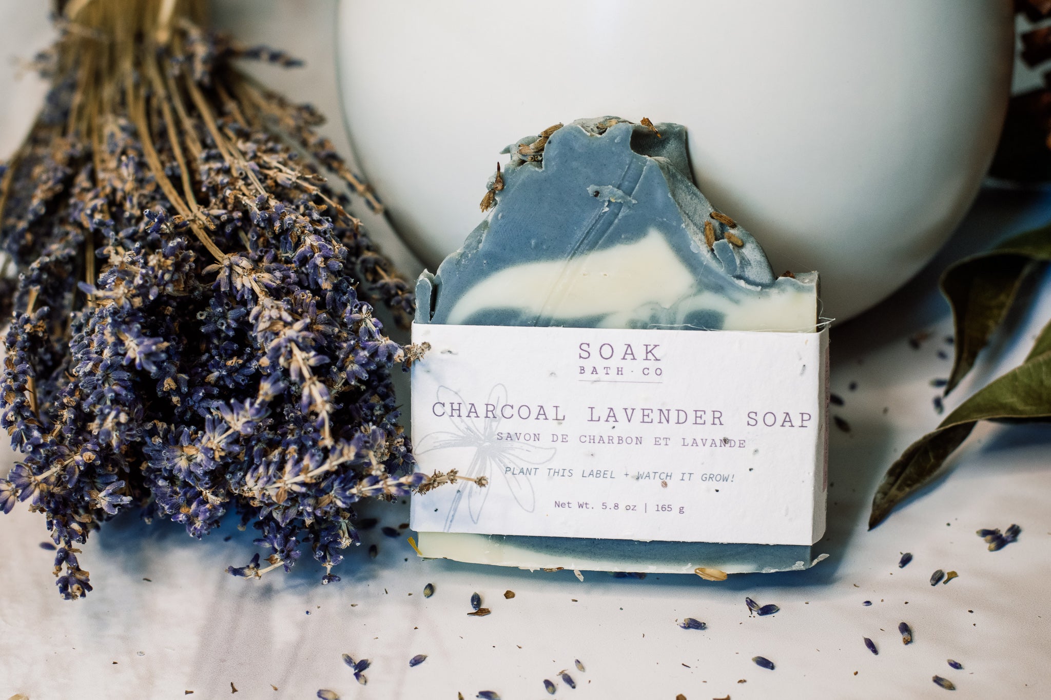 Handcrafted Charcoal Lavender Olive Oil Soap