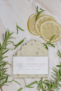 Handcrafted Lemon and Rosemary Soap